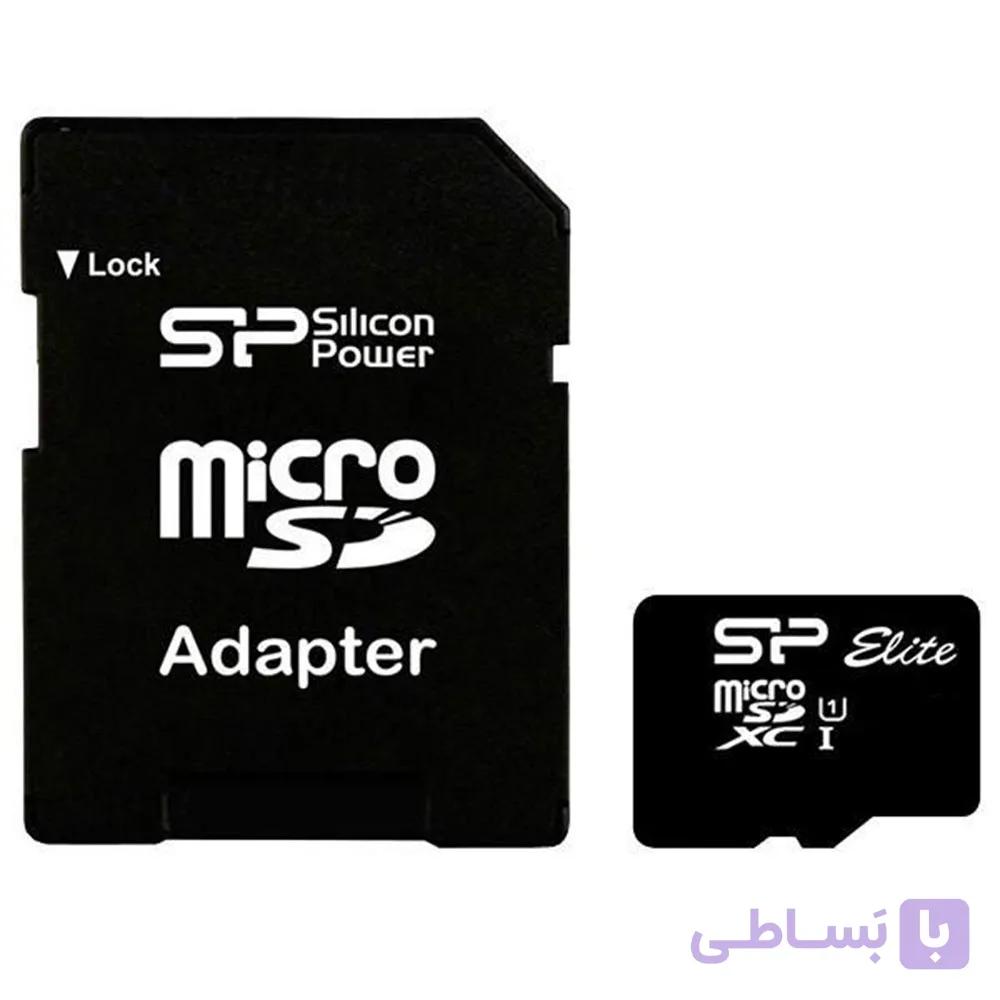 کارت حافظه microSDXC سیلیکون پاور Color Elite 128GB کلاس 10 سرعت 75MBps همراه با آداپتور SD - فروشگاه اینترنتی شوپیکت