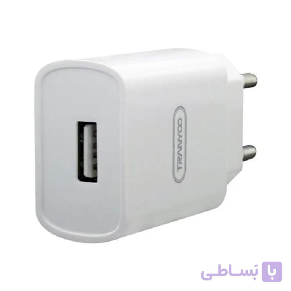 شارژر دیواری ترانیو مدل V80 به همراه کابل تبدیلTYP-C - فروشگاه اینترنتی شوپیکت