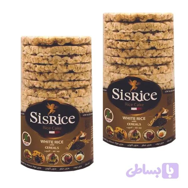 دو عدد رایس کیک چند غله بدون گلوتن