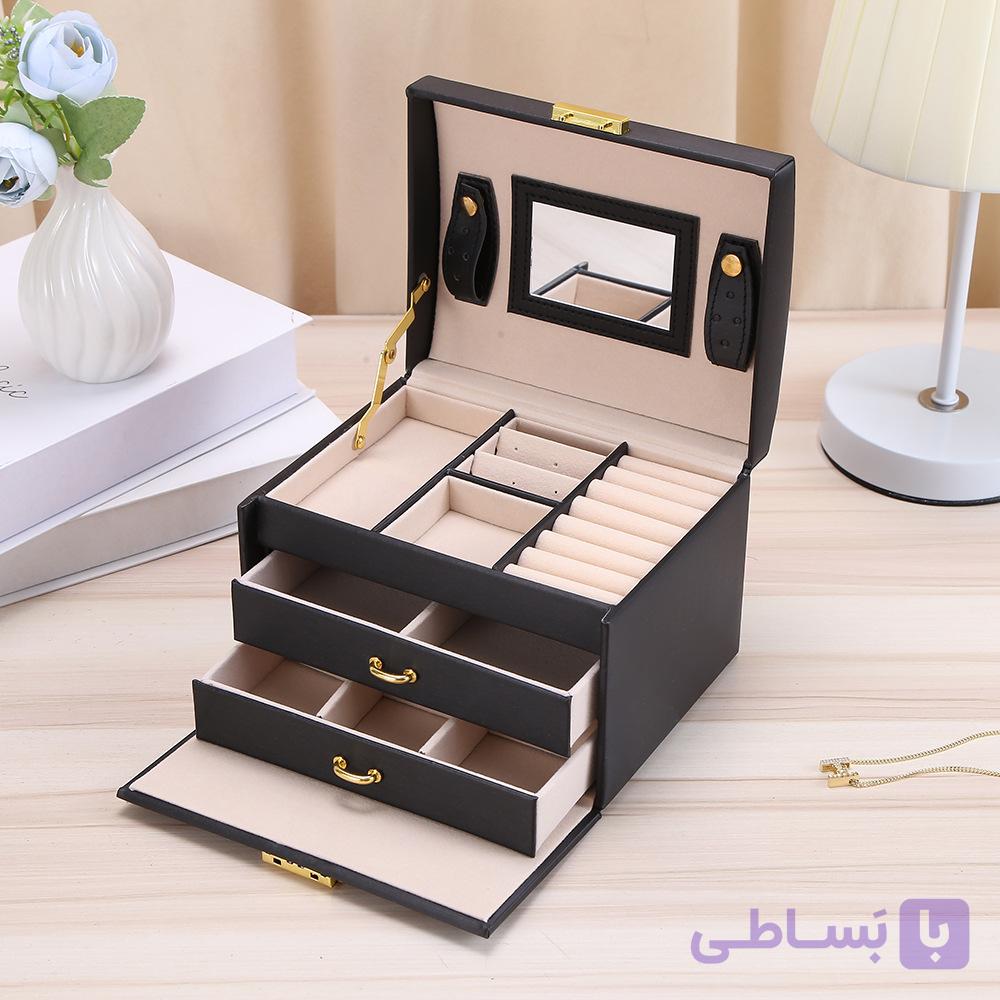 جعبه جواهرات چرمی مدل j47 — تصویر 1