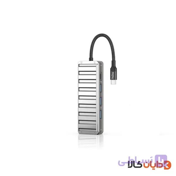 هاب 4 پورت تایپ سی پرووان PROONE مدل PHU554 — تصویر 1