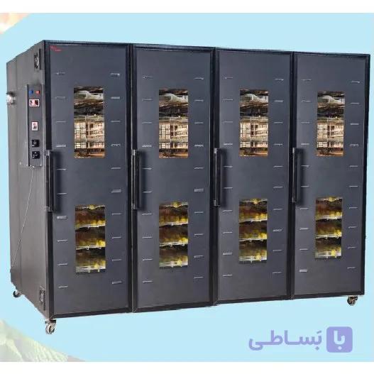 120 کشو صنعتی پرو/ 600 کیلو /4 کابین صنعتی/گازی با سیستم گرماتاب/برقی/ گازوئیل سوز / دوگانه سوز/ استیل/بلک فن/ خشکن میوه و سبزی
