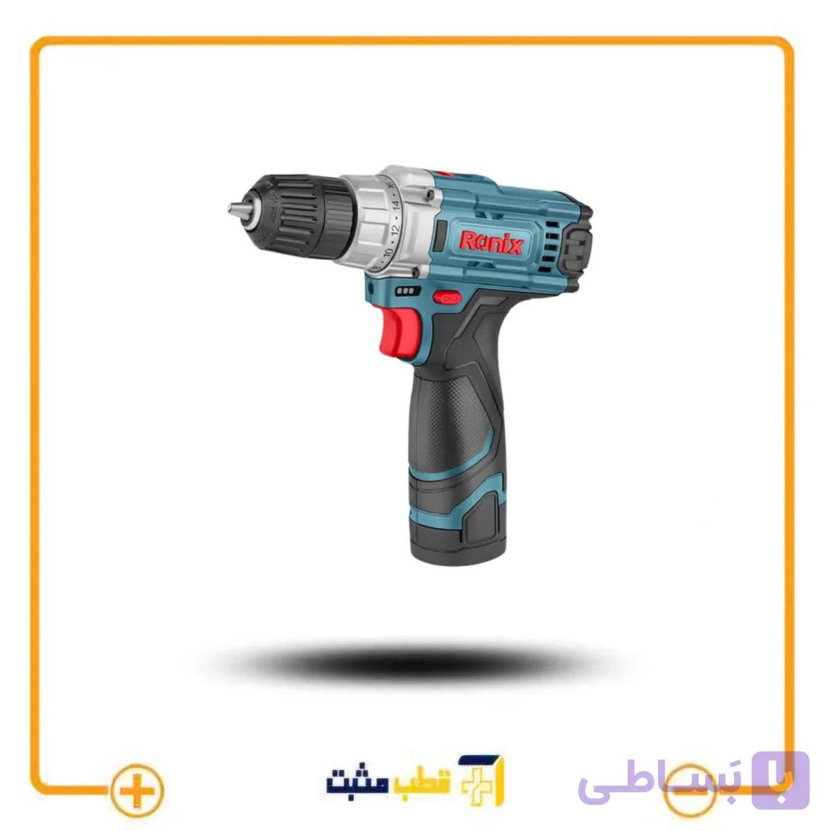 دریل پیچگوشتی شارژی 12 ولت رونیکس Ronix مدل : 8613A — تصویر 1