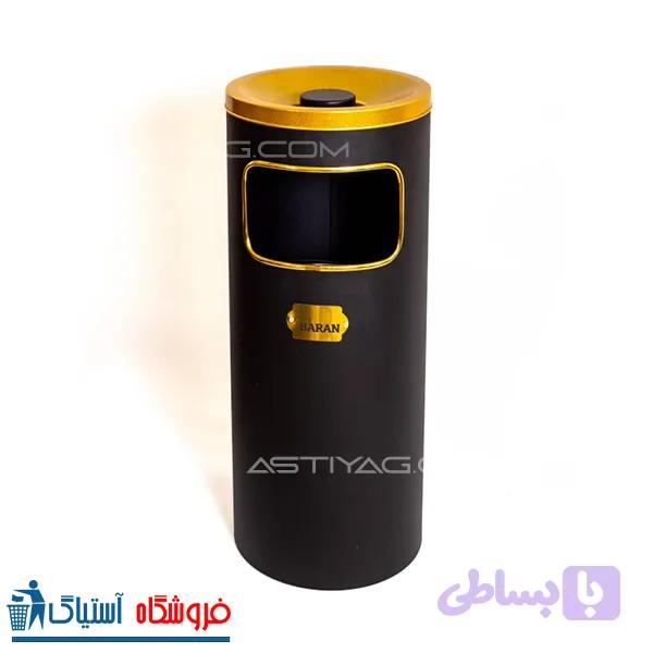 سطل زباله مشکی جاسیگاردار20 لیتری کدF4 — تصویر 1