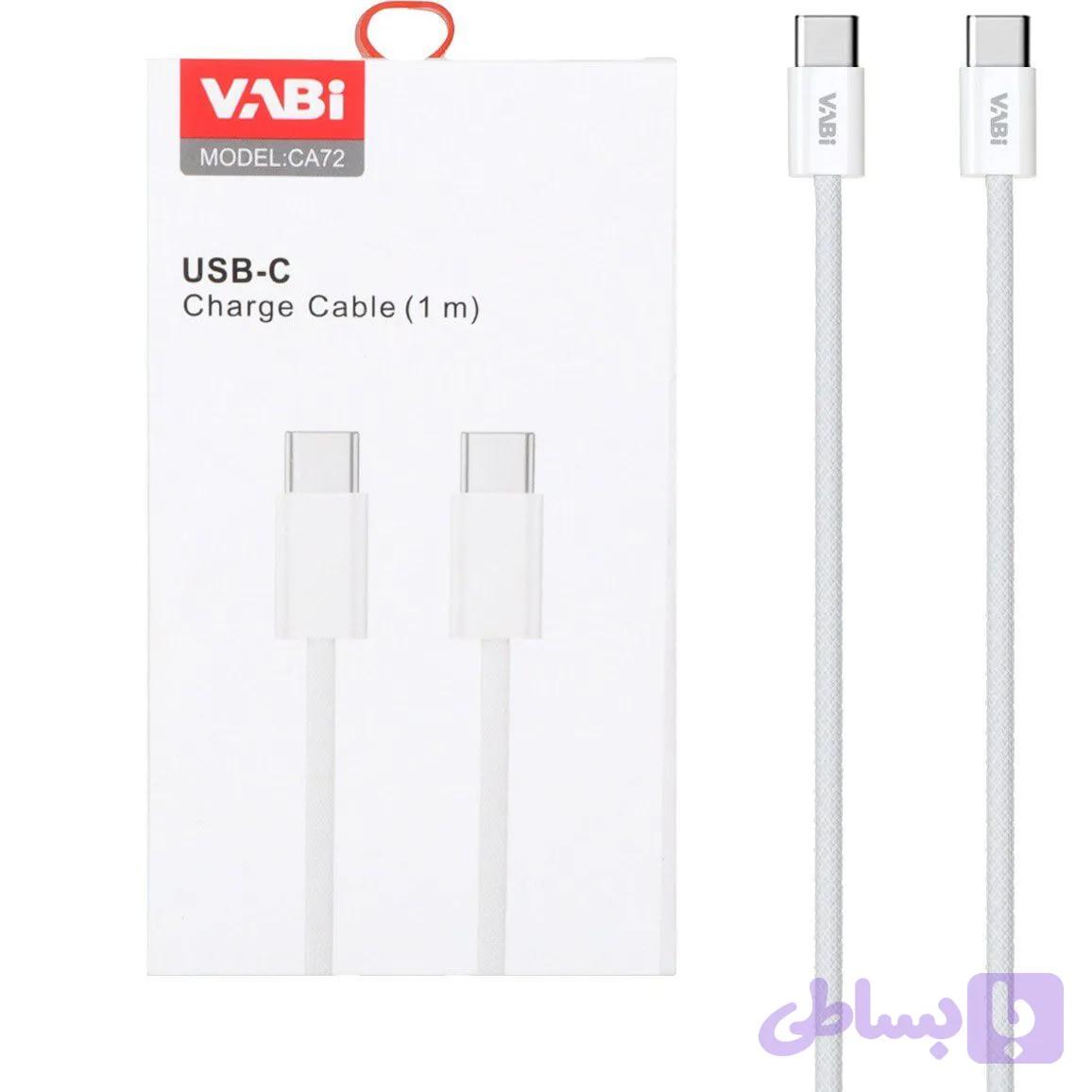کابل شارژ VABI Type-C To Type-C مدل CA72