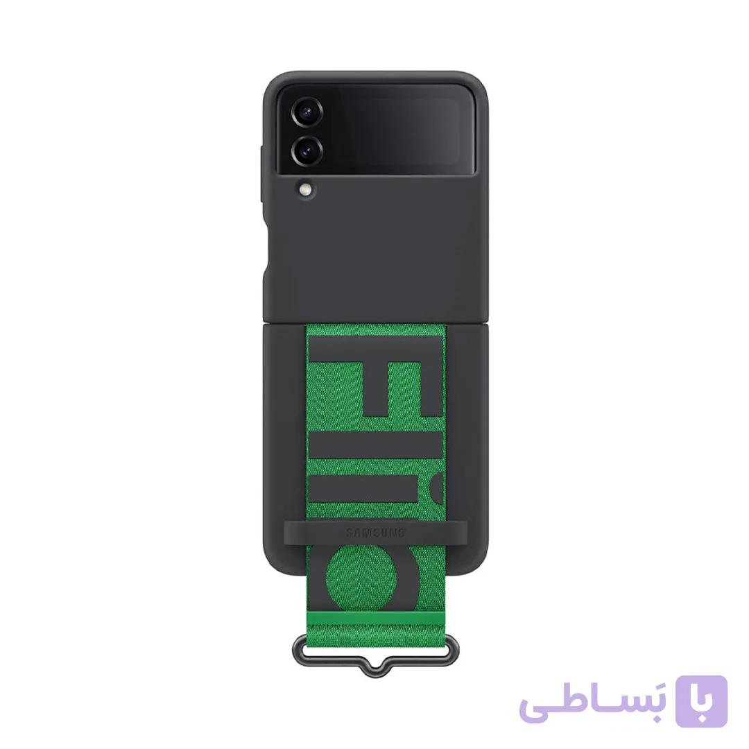 کاور سیلیکونی بند دار اصلی سامسونگ Samsung مدل Galaxy Z Flip4 Silicone Cover with Strap — تصویر 1