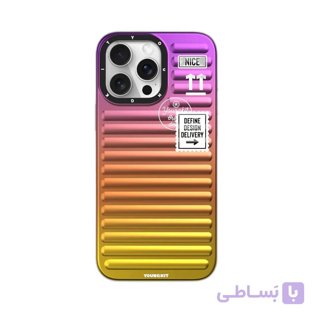 قاب محافظ ضد ضربه آیفون ۱۶ پرو مکس یانگ کیت YoungKit مدل Sunset Red Glow Luggage — تصویر 1