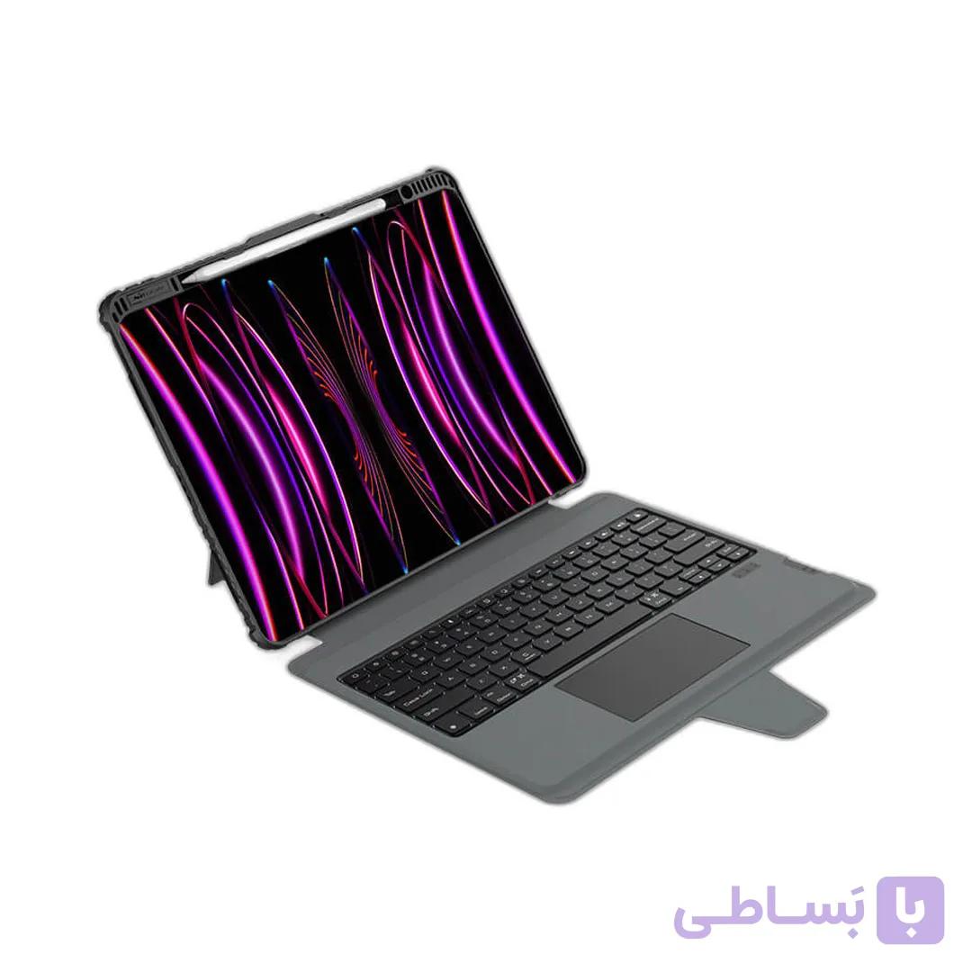 کیف کلاسوری کیبورد دار آیپد پرو ۱۳ اینچ نیلکین Nillkin مدل Bumper Combo Backlit 2024 — تصویر 1
