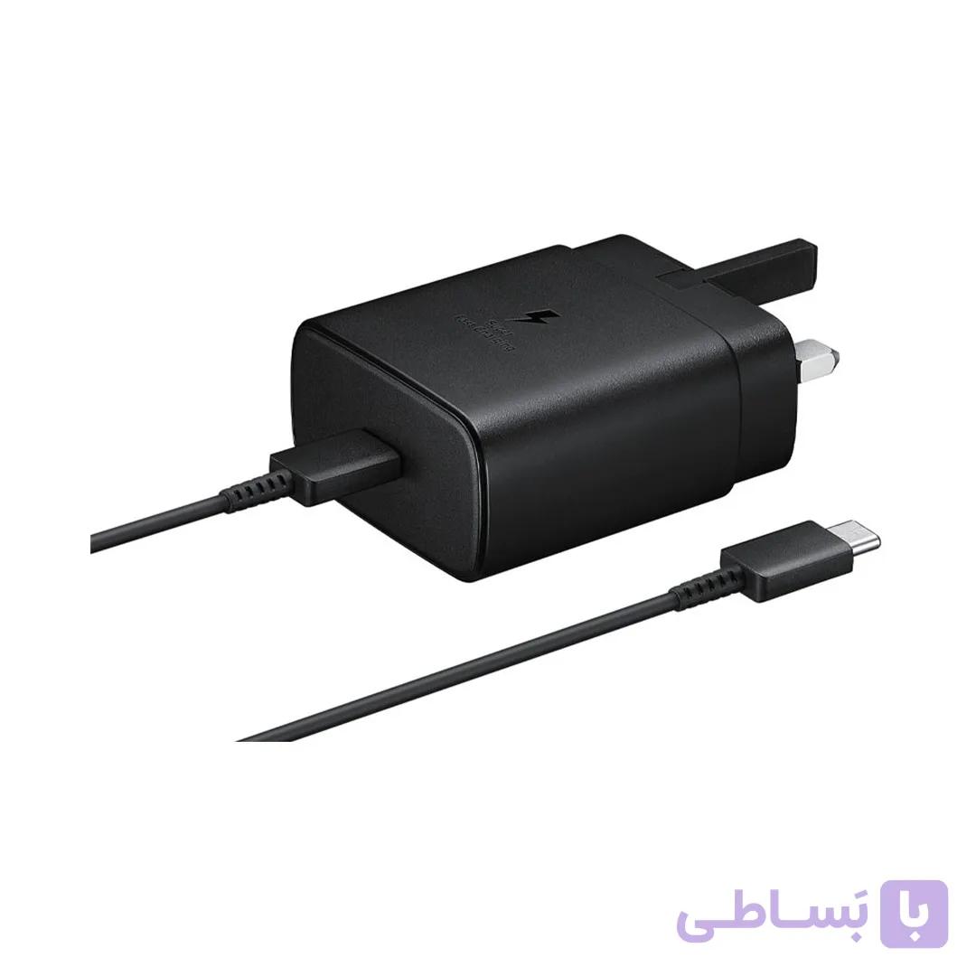 شارژر دیواری ۴۵ وات فست شارژ سامسونگ Samsung مدل EP-T4511 با کابل تایپ سی — تصویر 1