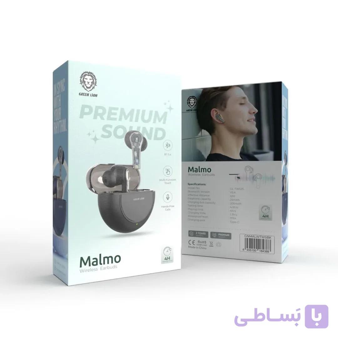 هندزفری بلوتوث مالمو گرین Green Malmo Wireless Earbuds — تصویر 1
