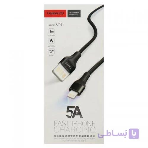 کابل USB به لایتنینگ ترانیو مدل X7 طول 1متر — تصویر 1