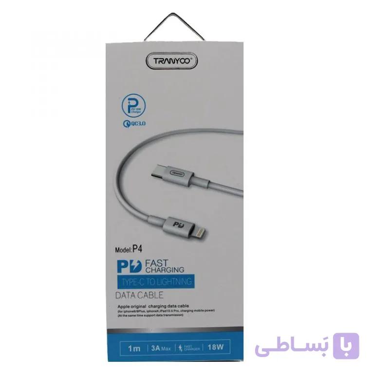 کابل Type-Cبه لایتنینگ ترانیو مدل P4 طول 1 متر — تصویر 1