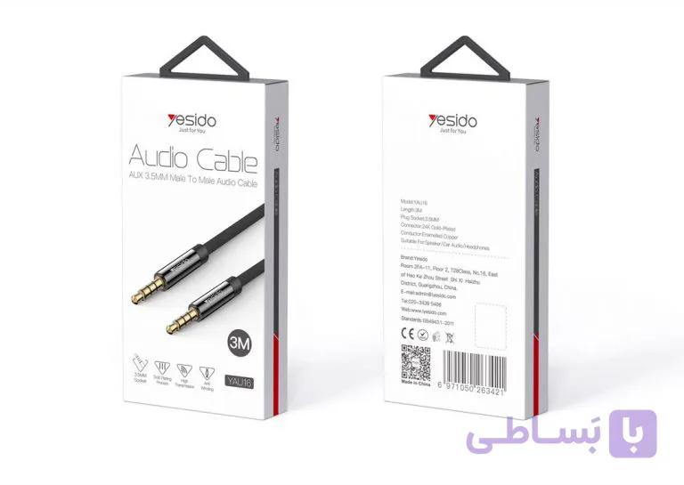 کابل Aux یسیدو YESIDO YAU16 طول 3 متر — تصویر 1