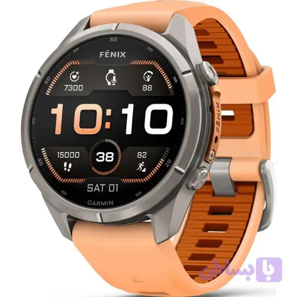 ساعت گارمین Fenix 9 Pro 43mm Titanium with Shell Pink-Autumn Orange