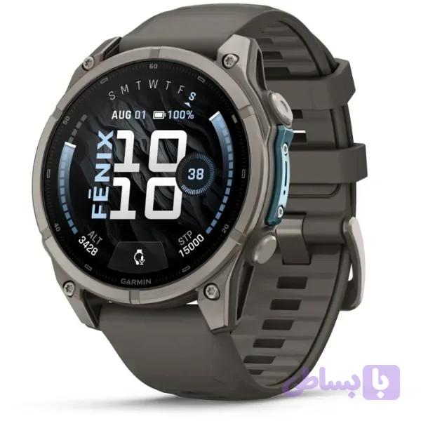 ساعت گارمین Fenix 9 47mm Titanium with Pebble Gray