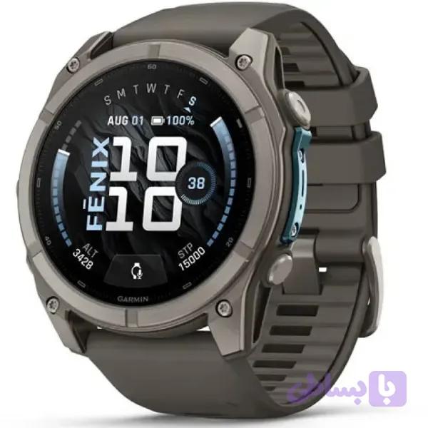 ساعت گارمین Fenix 9 51mm Titanium with Pebble Gray