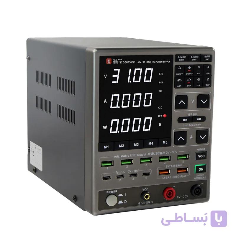 منبع تغذیه 30 ولت و 6 آمپر YCS 3061VCO — تصویر 1