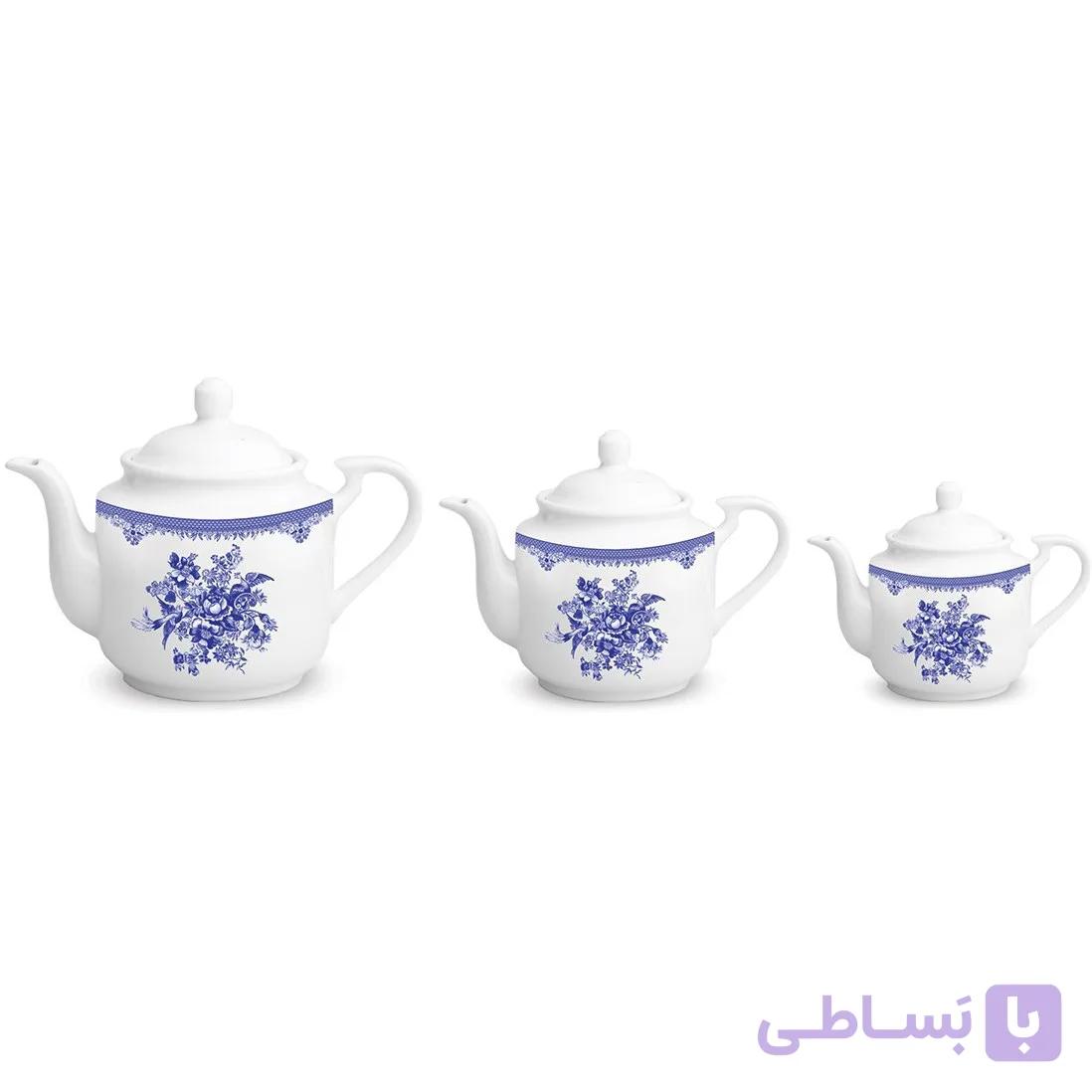 قوری استوانه 3سایز فلورانس زرین — تصویر 1