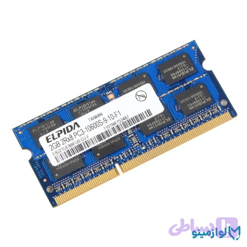 رم لپ تاپ ELPIDA 2GB 2Rx8 PC3 10600S-9-10-F1