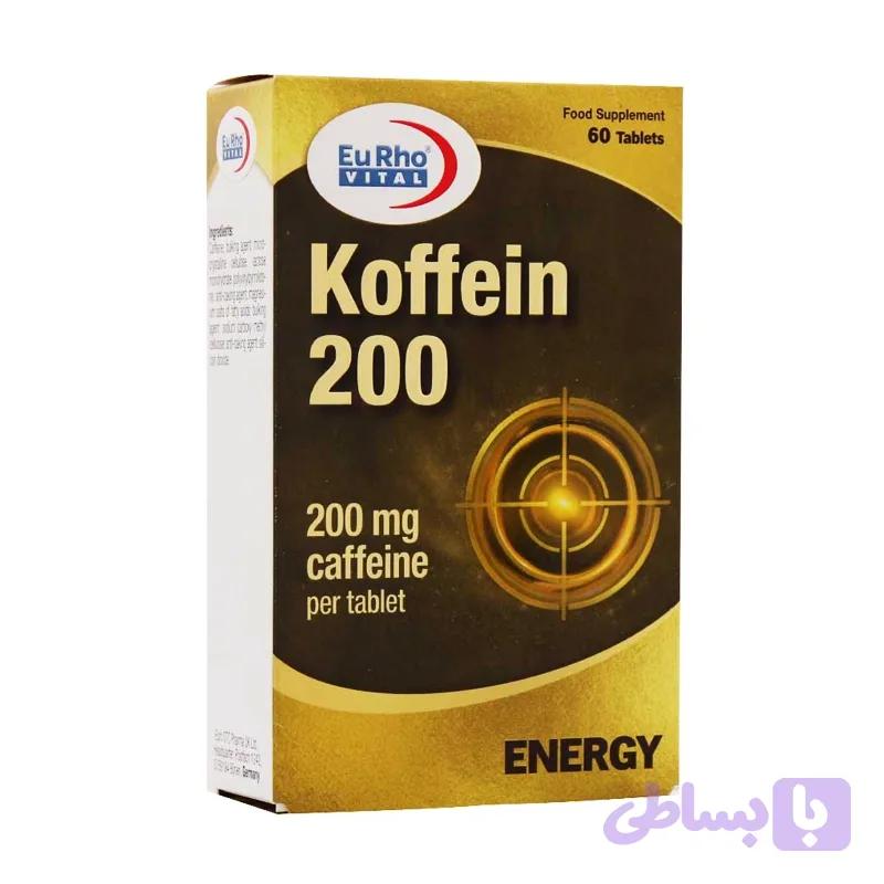 کافیین 200 یوروویتال 60 عددی