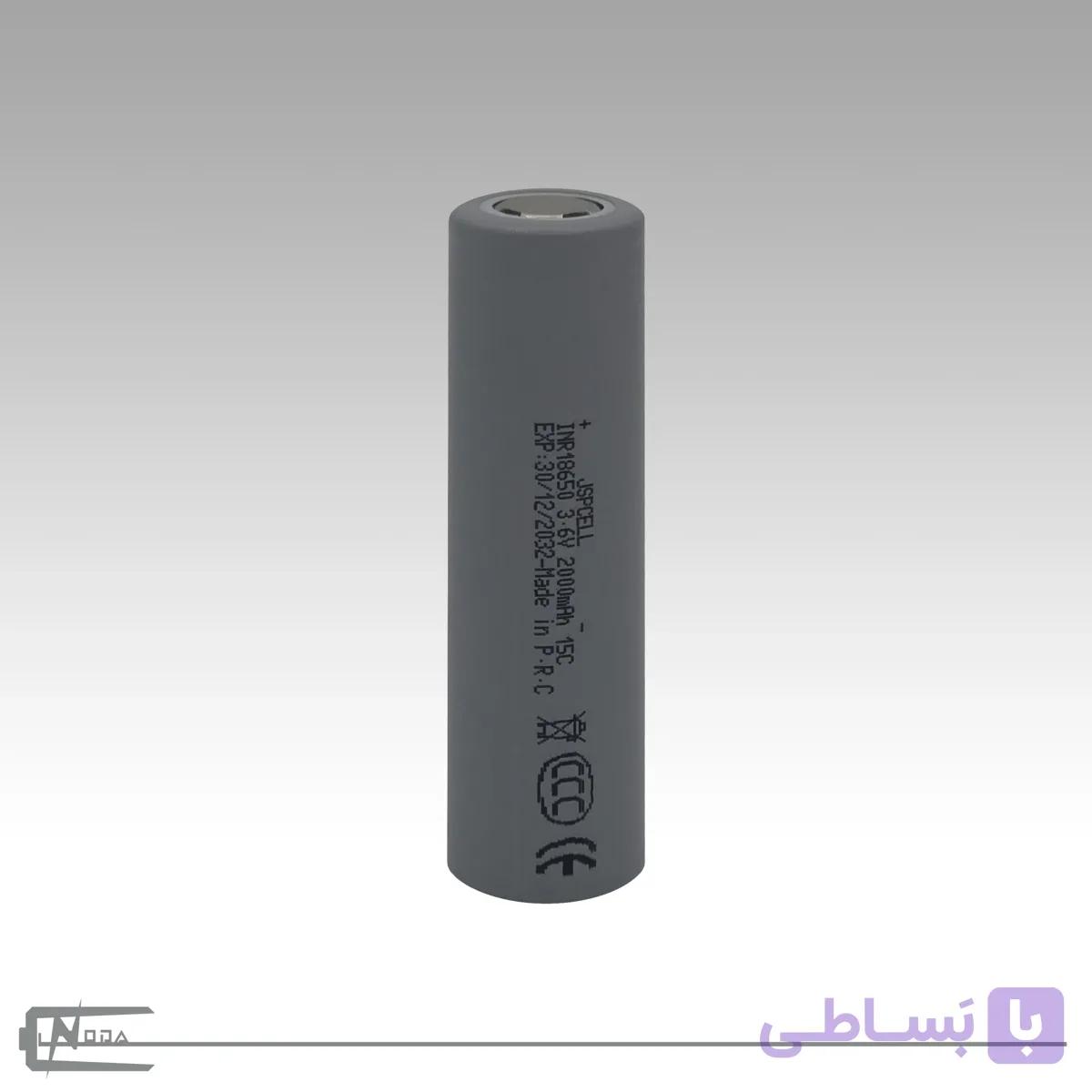 باتری 18650 لیتیوم-یون جی.اس.پی.سل مدل سرتخت 2000MAh — تصویر 1