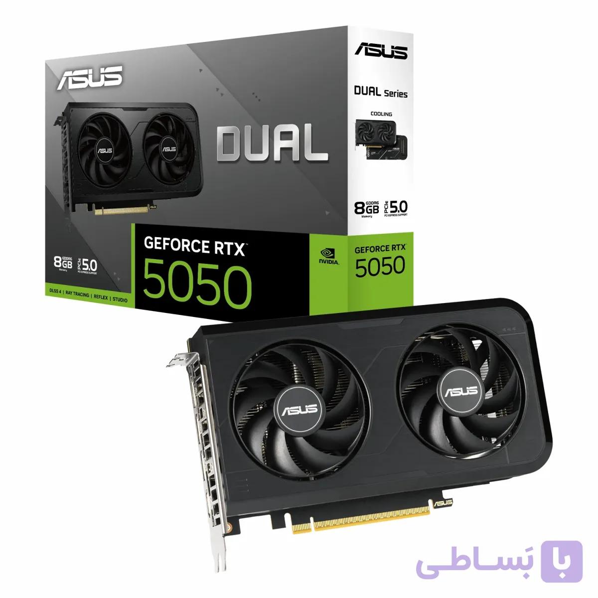 کارت گرافیک ایسوس مدل RTX5050 DUAL OC حافظه 8 گیگابایت — تصویر 1