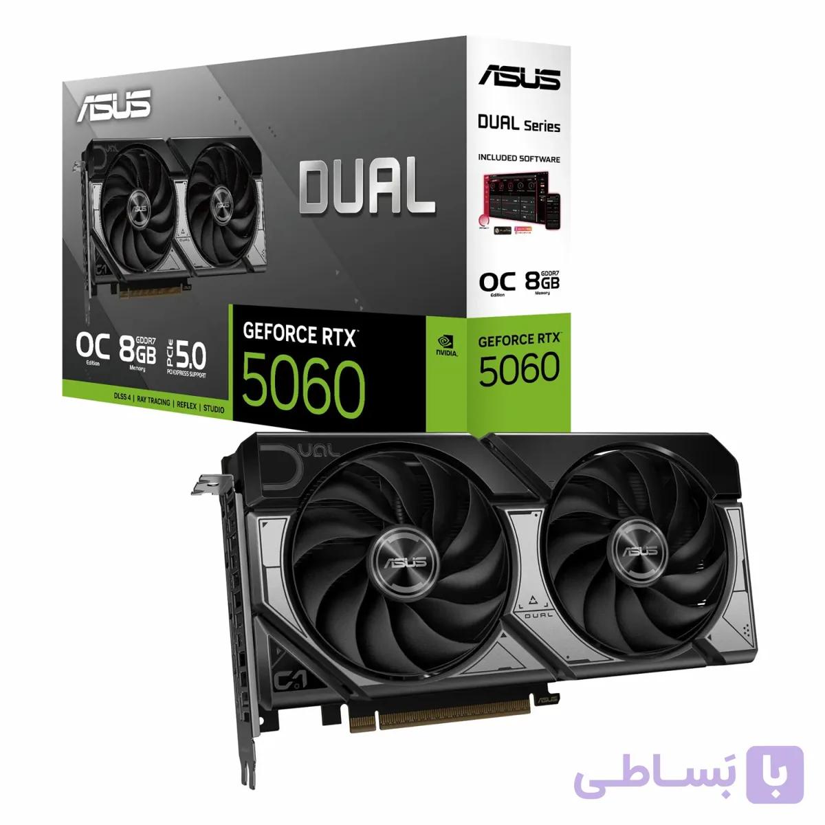 کارت گرافیک ایسوس مدل RTX5060 DUAL OC حافظه 8 گیگابایت — تصویر 1