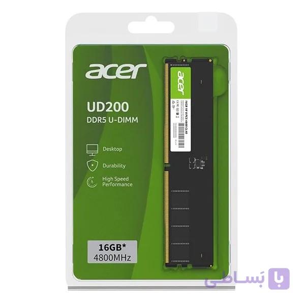 رم کامپیوتر برند Acer ظرفیت 16GB DDR5 4800MHZ CL40 — تصویر 1