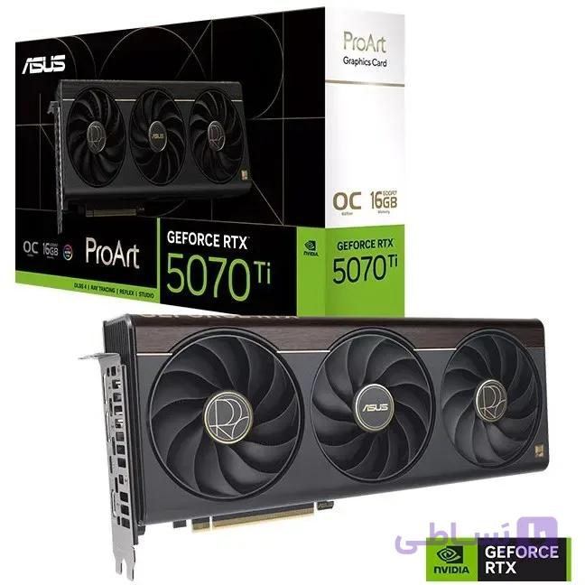 کارت گرافیک برند ASUS مدل Pro Art RTX5070 Ti 16GB — تصویر 1