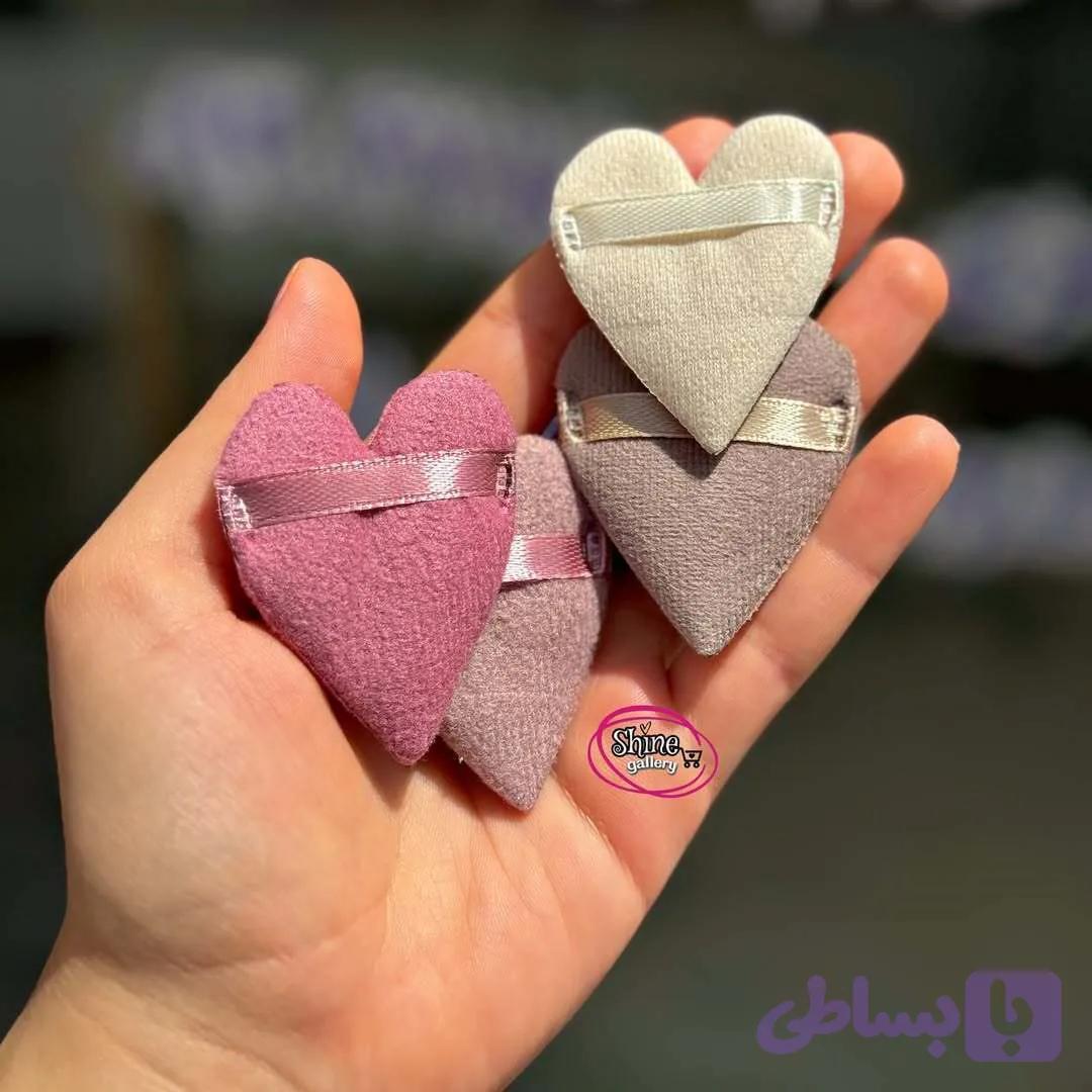 پد آرایشی انگشتی قلبی