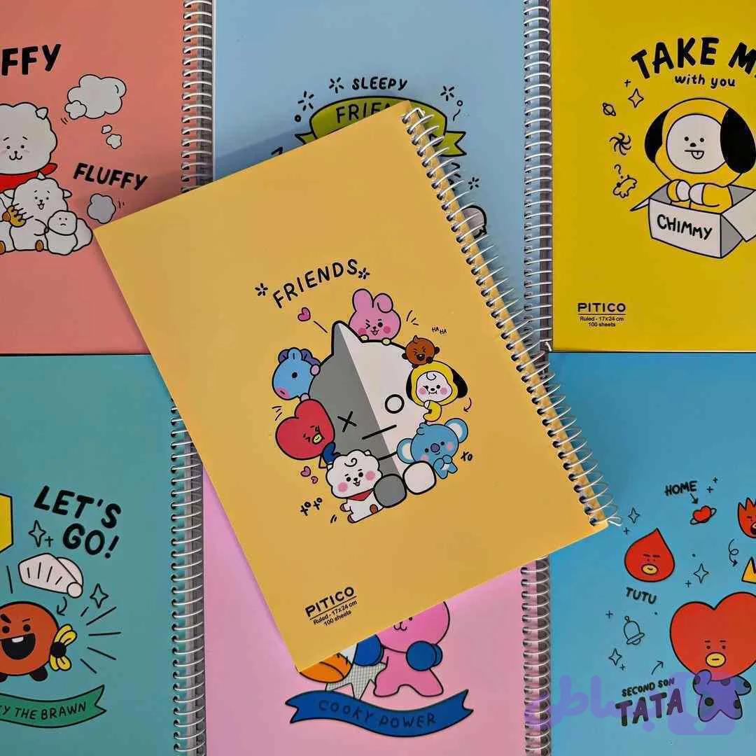 دفتر 100 برگ بی تی اس bt21
