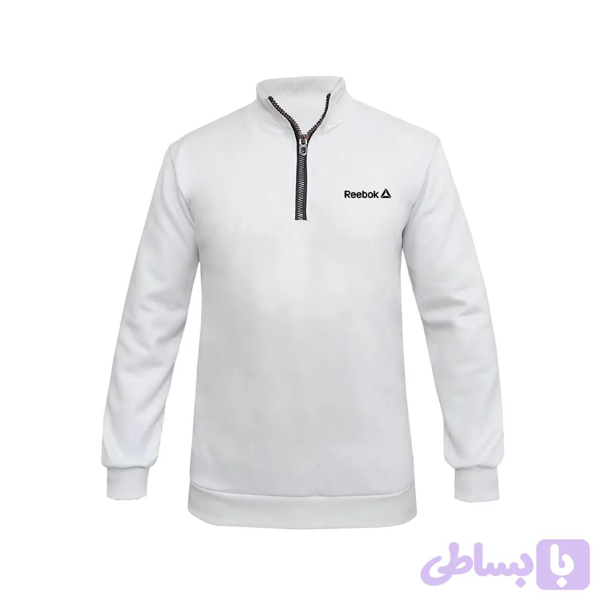 هودی نیم زیپ سفید مردانه reebok — تصویر 1