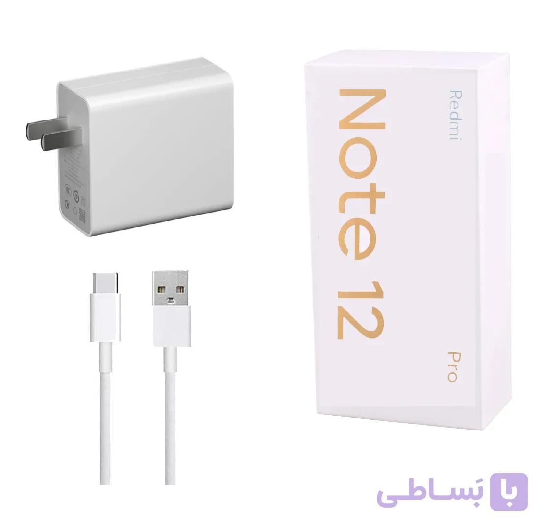 شارژر دیواری فست شارژ Xiaomi Redmi Note 12 Pro / Note 11E Pro MDY-12-EF 6.2A QC3.0 PD 67W سرجعبه + کابل تایپ سی و جعبه گوشی — تصویر 1