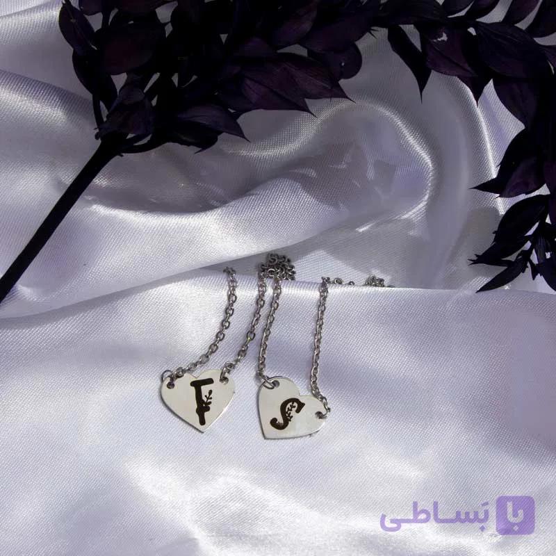 گردنبند قلب حک