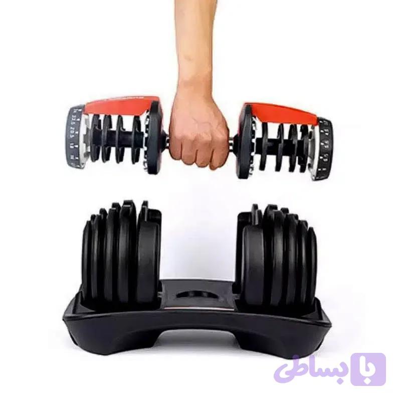دمبل قابل تنظیم 24 کیلویی adjustable Dumbbell — تصویر 1