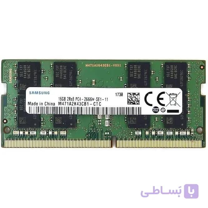 رم لپ تاپ سامسونگ ظرفیت ۱۶ گیگابایت DDR4 فرکانس ۲۶۶۶ مگاهرتز CL19
