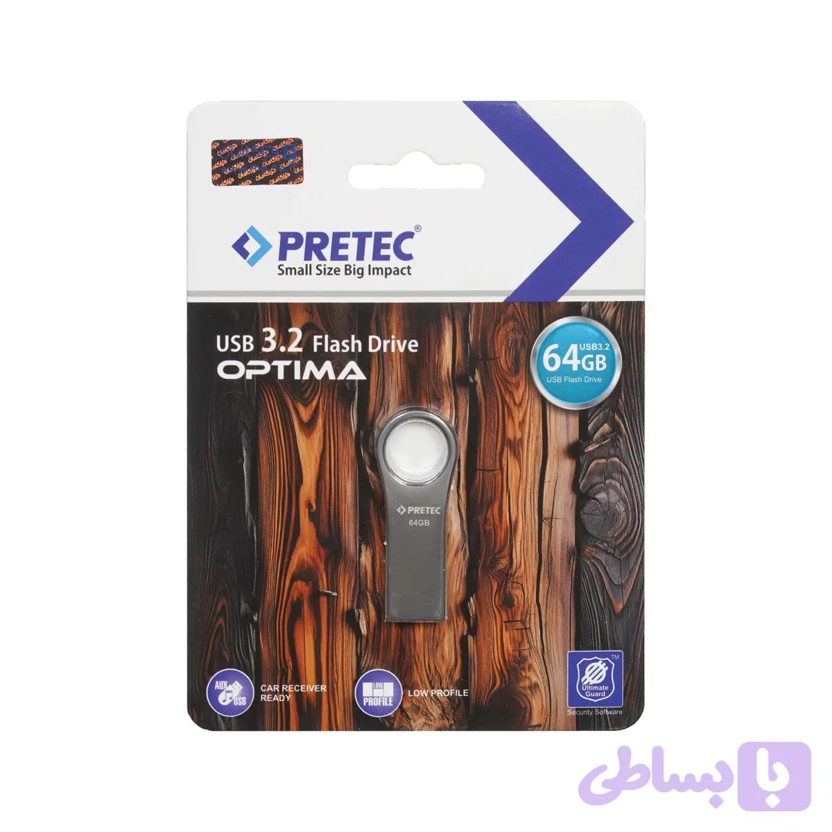 فلش مموری 64 گیگابایت پرتک مدل Pretec Optima Usb 3.2 — تصویر 1