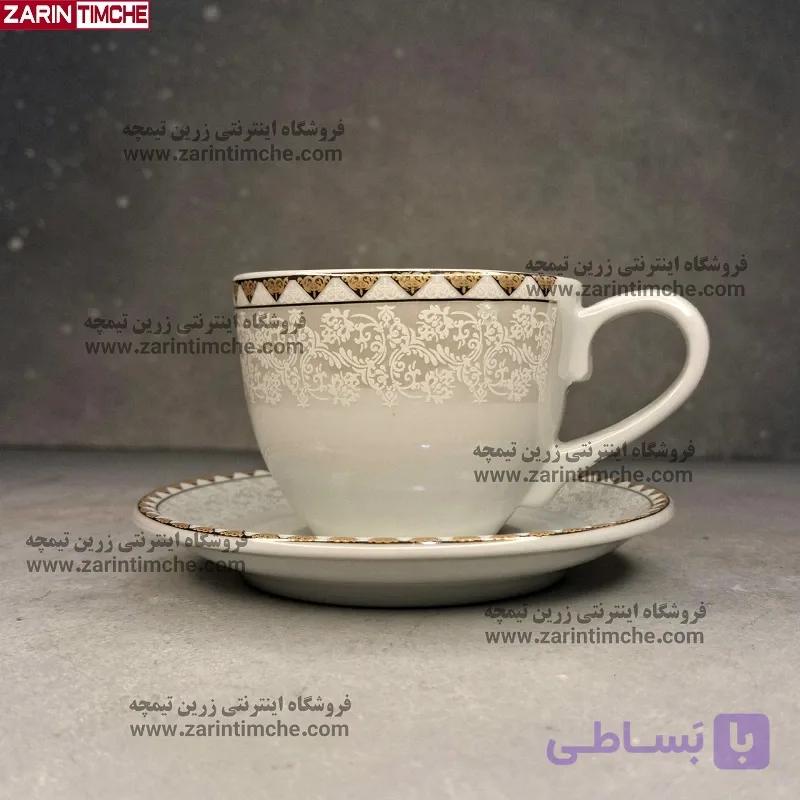 فنجان و نعلبکی قهوه خوری چینی مقصود مدل مونالیزا