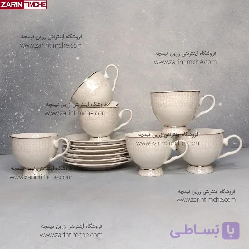 فنجان و نعبلکی چایخوری نیوبن چاینا برند اودیسه کالکشن ماربلا کد 8027 — تصویر 1