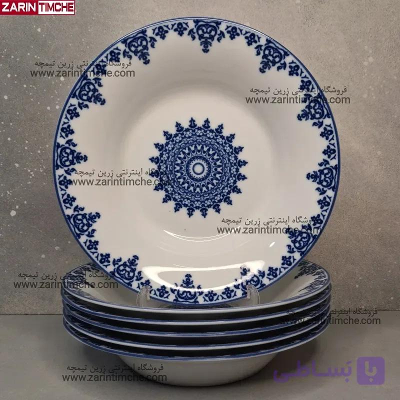 بشقاب خورشت خوری چینی زرین مدل سمرقند