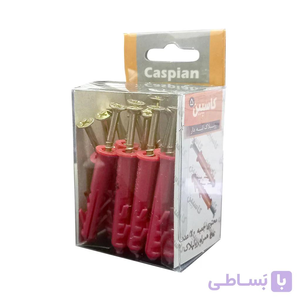 پیچ و رولپلاک لبه دار کاسپین 6 سانتی  Caspian rawlplug with Screw — تصویر 1