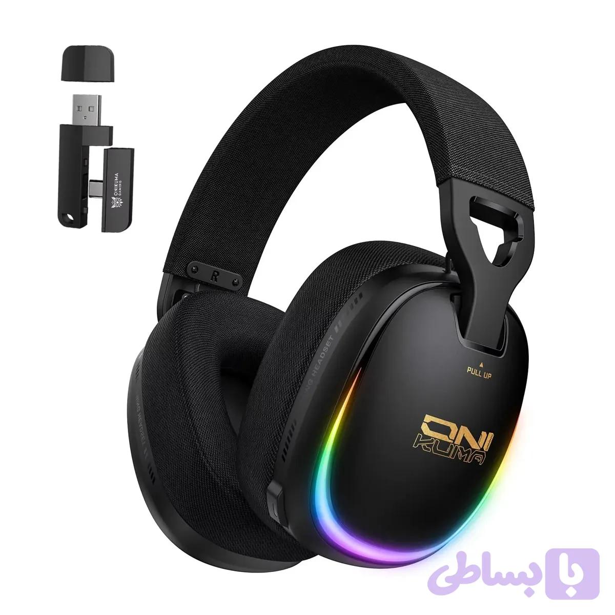 هدست گیمینگ اونیکوما مدل Onikuma GT805 | چهارحالته بی‌سیم و باسیم