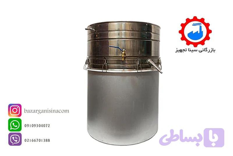 دستگاه عرق گیری یا گلاب گیری سایز 7 ( 120 لیتری اسمی ) لوله کوتاه