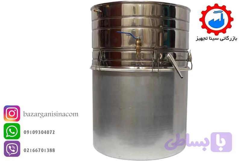 دستگاه عرق گیری یا گلاب گیری سایز 6 ( 70 لیتری اسمی ) لوله کوتاه