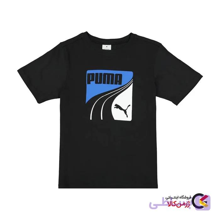 تیشرت پوما نخ پنبه پسرانه سایز M رنگ مشکی — تصویر 1
