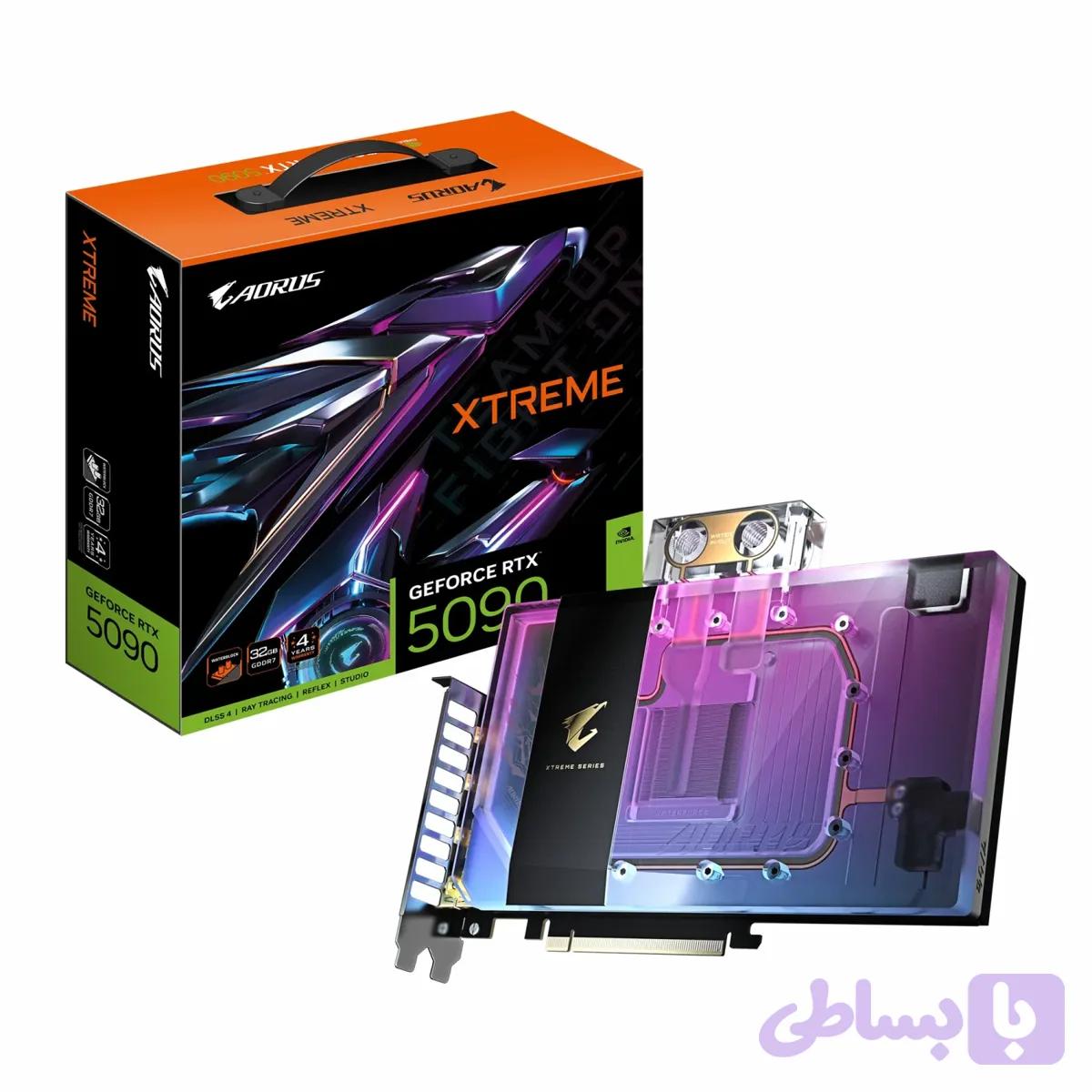 کارت گرافیک GIGABYTE AORUS RTX 5090 Xtreme Waterforce WB 32GB — تصویر 1