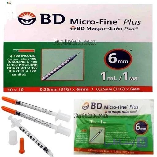 سرنگ انسولین بی دی اصل آمریکا 1ML یک سی سی — تصویر 1
