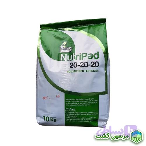 NPK 20-20-20+TE+AA Padena کود کامل نوتری پاد پادنا (10 کیلویی) — تصویر 1