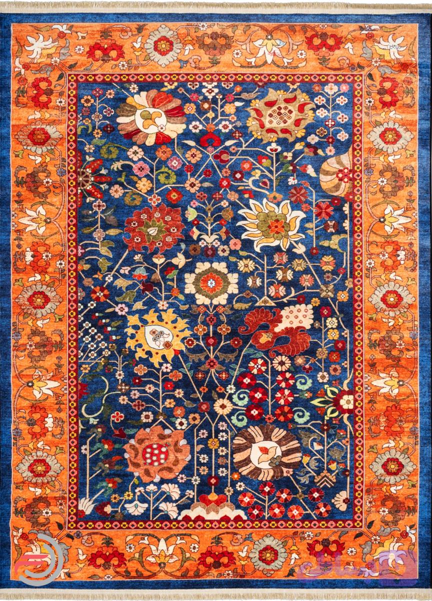 فرش گلریز سرمه ای کد ۹۰۰۴۰۳