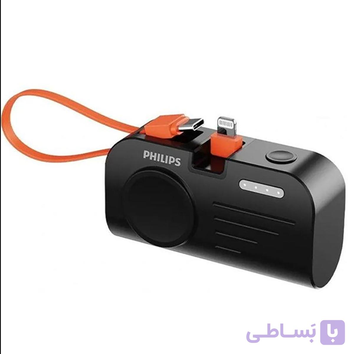 پاوربانک فیلیپس مدل DLP2552VB ظرفیت 5000 میلی آمپر ساعت گارانتی 24 ماهه سی آوا — تصویر 1